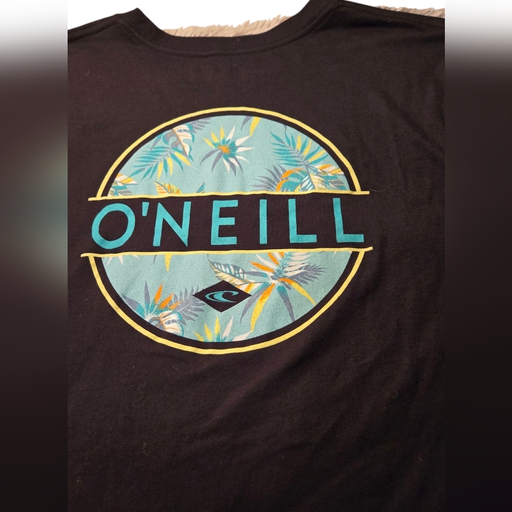 O'Neill Black Long Sleeve Graphic Shirt Size Med